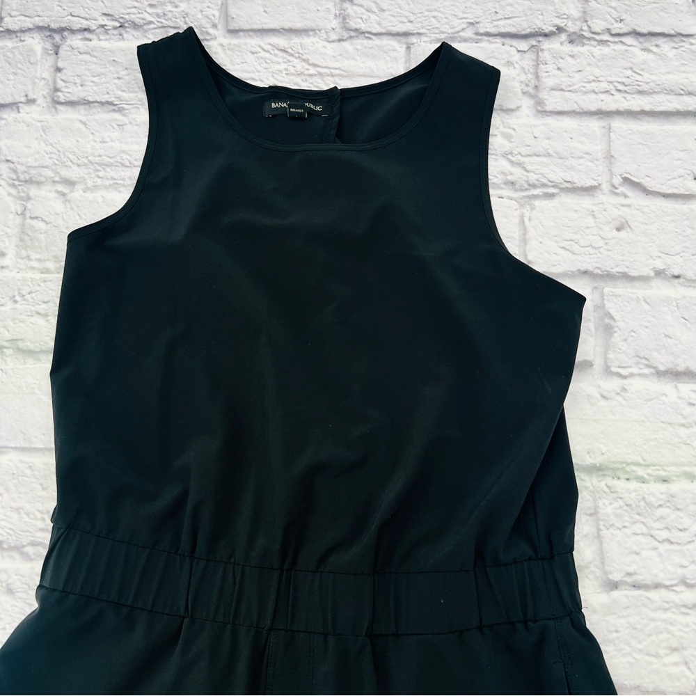 Banana Republic Factory Jumpsuit Womans Size 6 Classic Black Sleeveless Jogger - Picture 2 of 12
